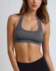 Halter Crop - LuxeRib™ Charcoal
