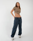 Baby Corset Crop - Cafe