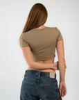 Baby Corset Crop - Cafe