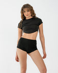 Baby Corset Crop - Black