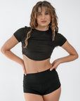 Baby Corset Crop - Black