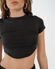 Baby Corset Crop - Black