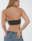 Halter Crop - LuxeRib™ Black