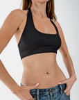 Halter Crop - LuxeRib™ Black