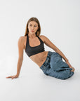 Halter Crop - LuxeRib™ Black