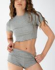 Baby Tee - CloudRib™ Gray