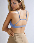 Low Scoop Cross Bra - Periwinkle