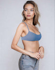 Low Scoop Cross Bra - Periwinkle