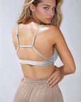 Low Scoop Cross Bra - Ivory