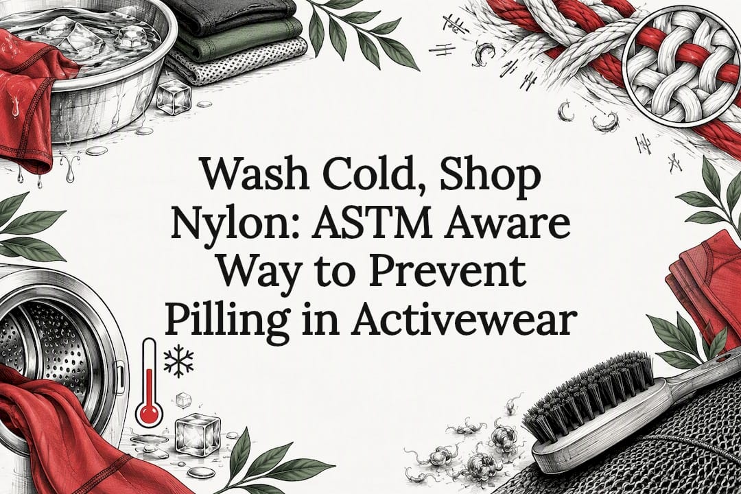 Decorative activewear care title card
