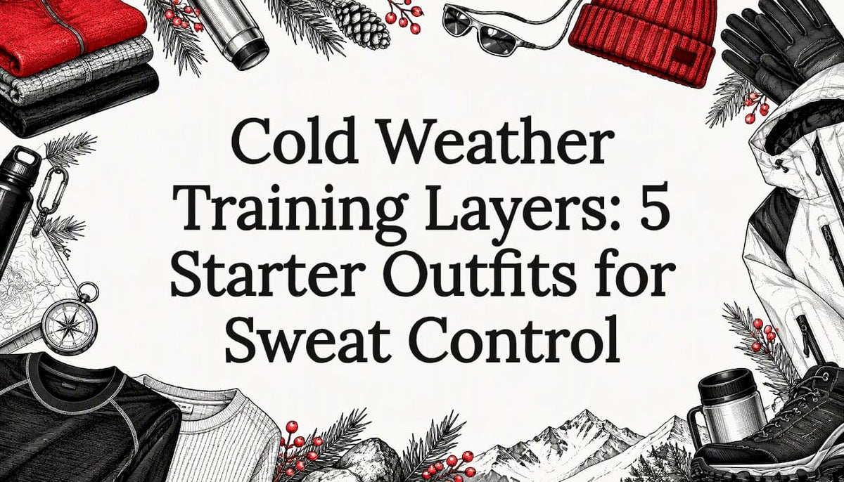 Cold-weather training layers title card illustration