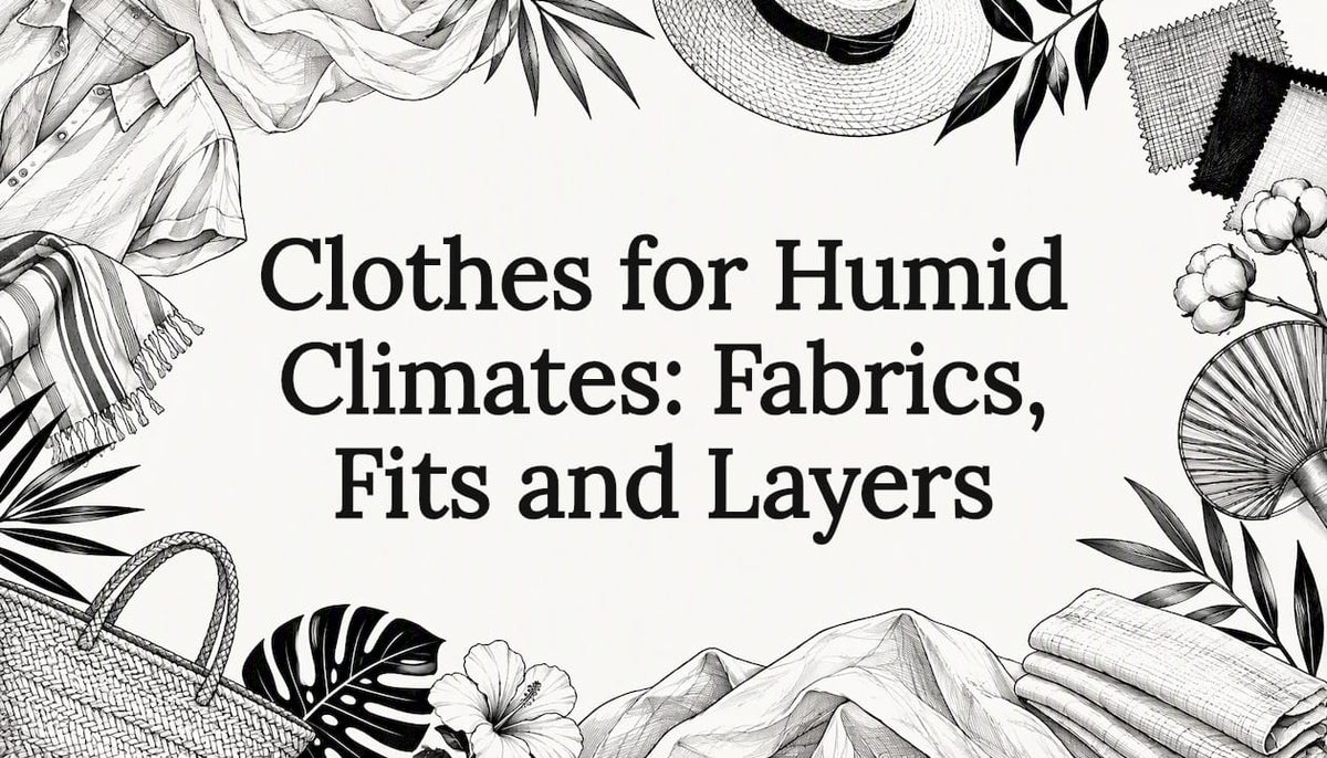 Hand-drawn clothing and fabric title card