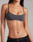 Low Scoop Workout Bra - Charcoal