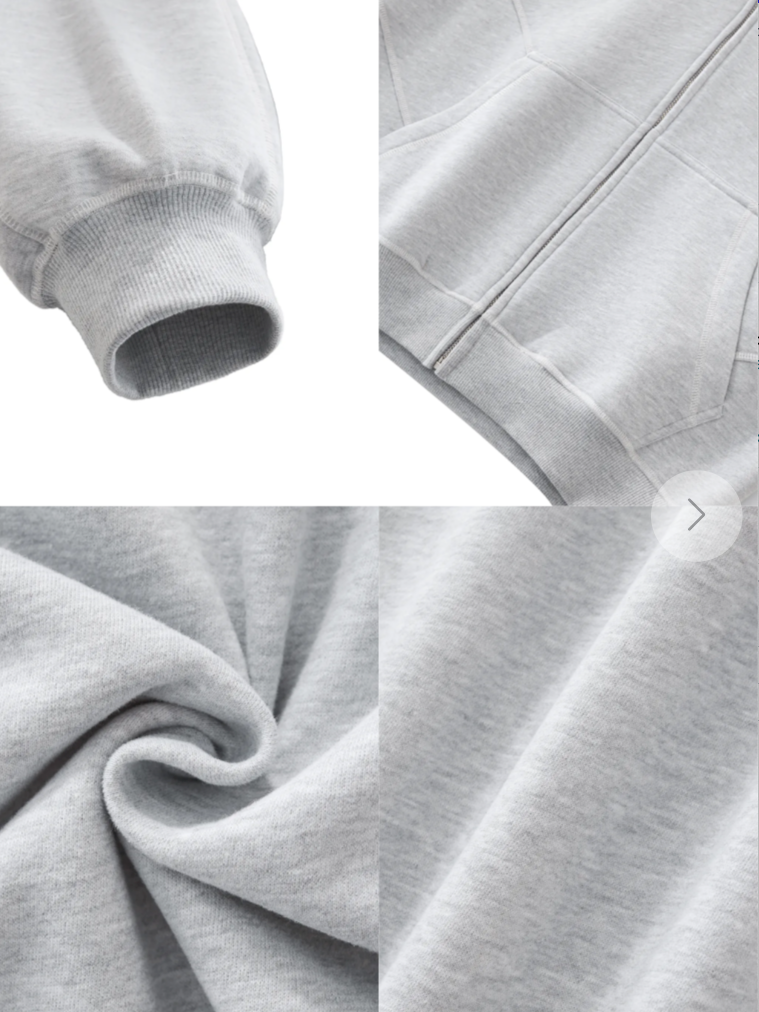 Close-up of gray fabric with texture and stitching details