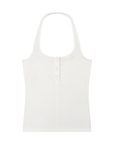 Ribbed Henley Tank Top
