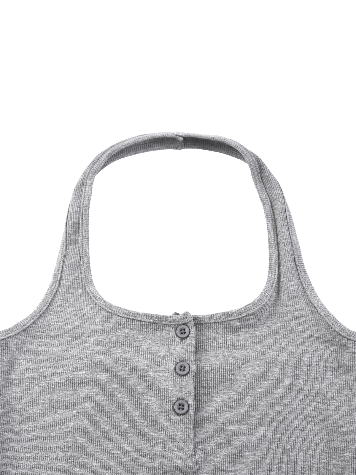 Ribbed Henley Tank Top