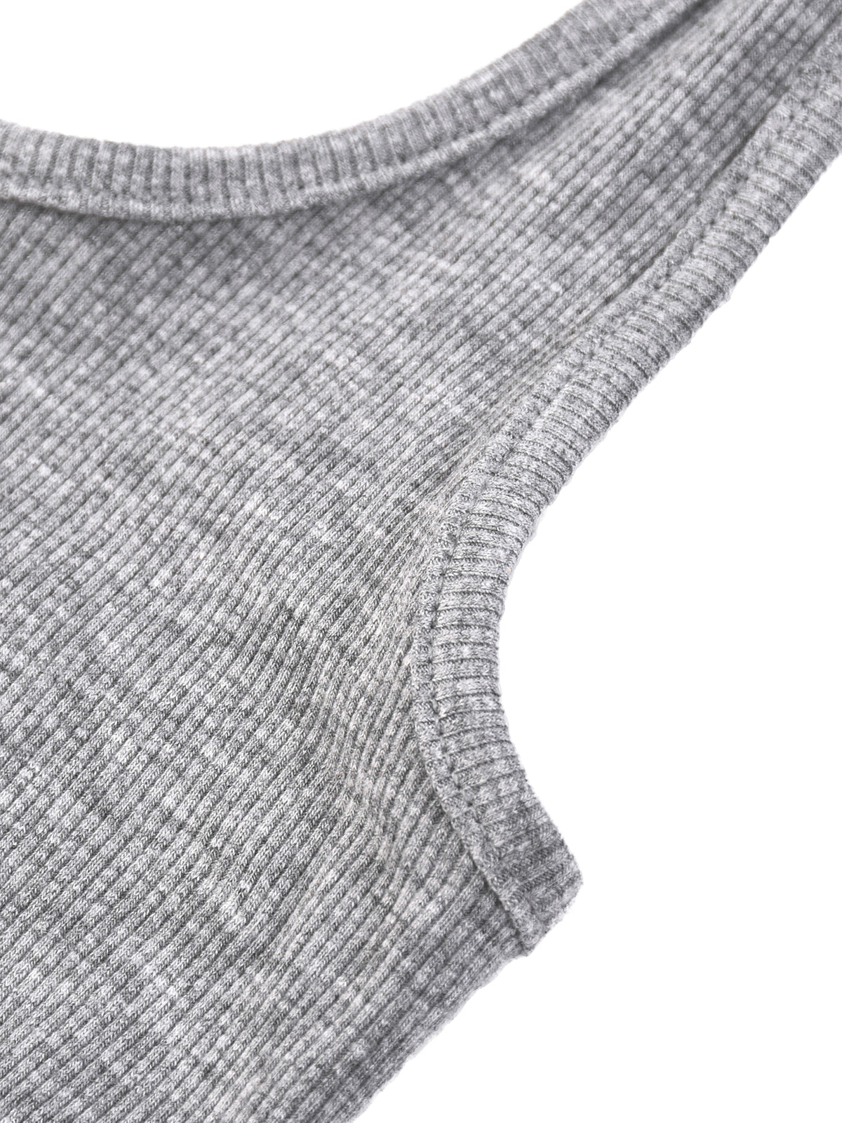 Ribbed Henley Tank Top