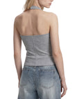 Ribbed Henley Tank Top